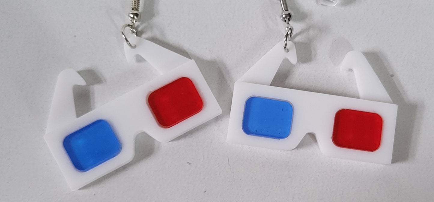 3D Glasses Earrings