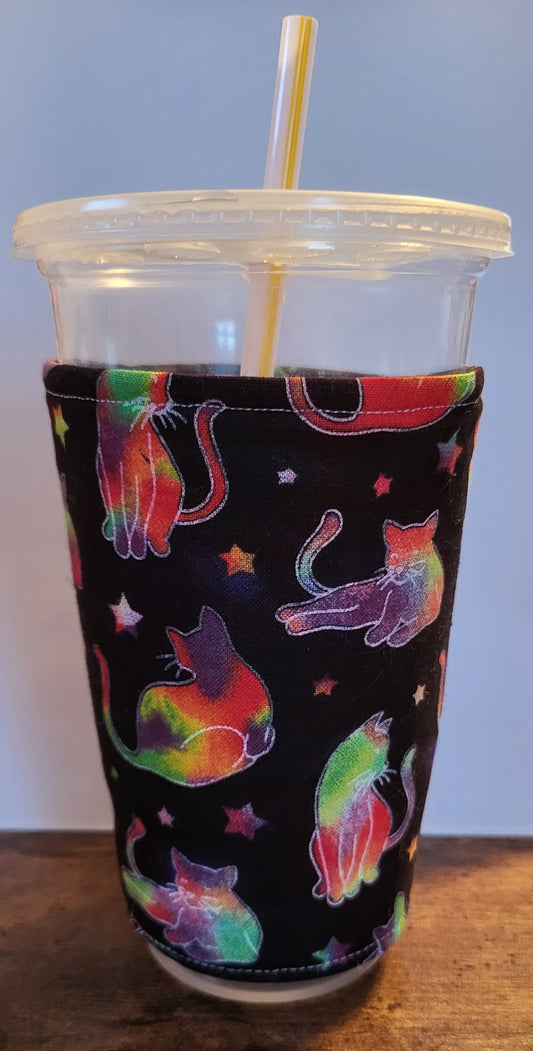 Galaxy Cat Reversible Cup Coozie