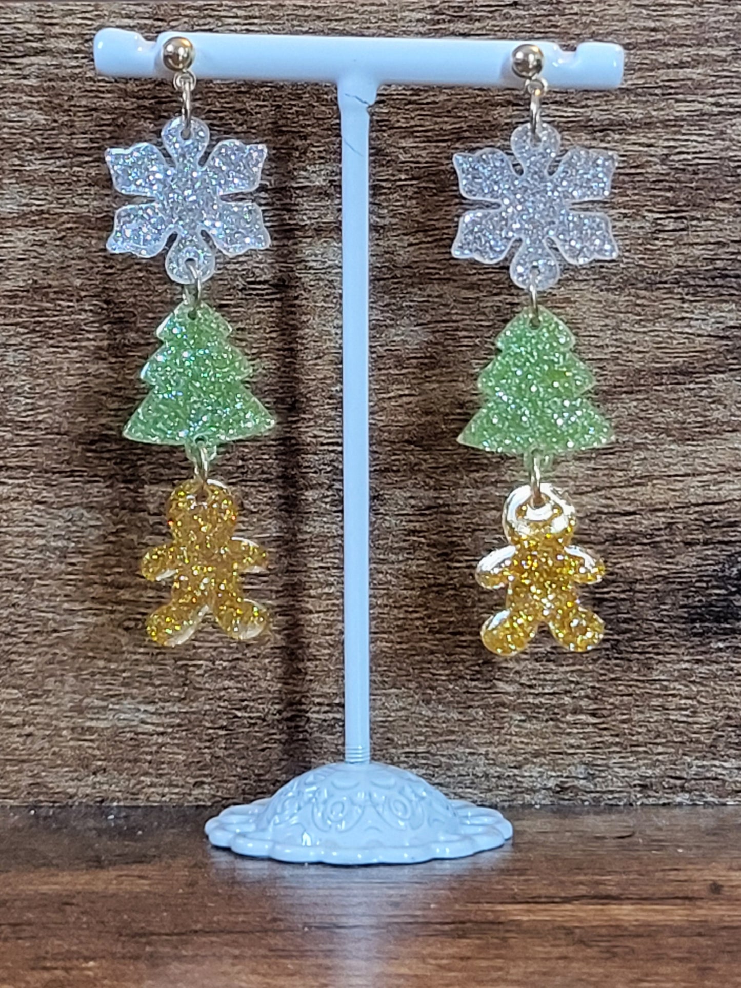 Holiday Trio Dangling Earrings