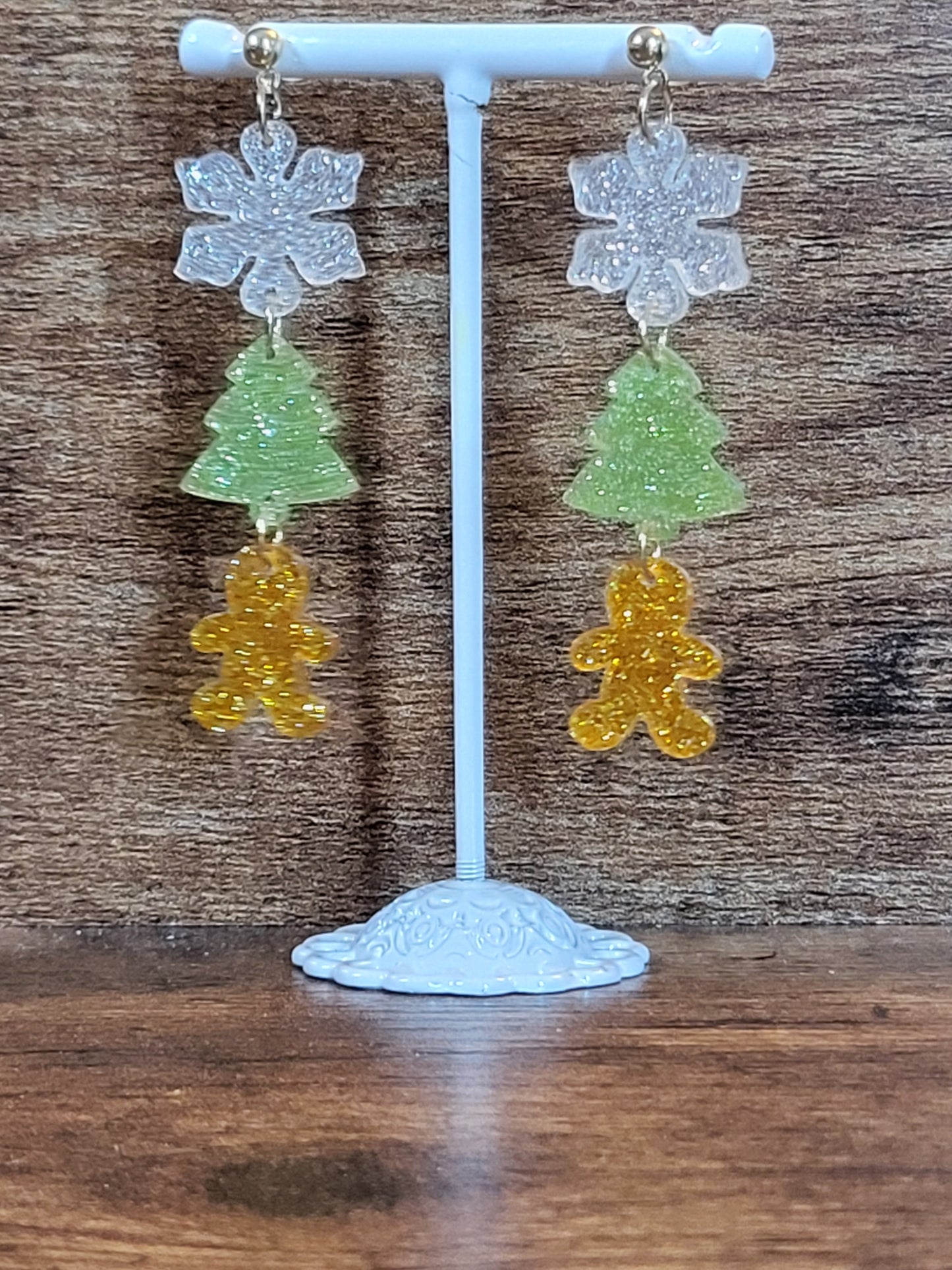 Holiday Trio Dangling Earrings