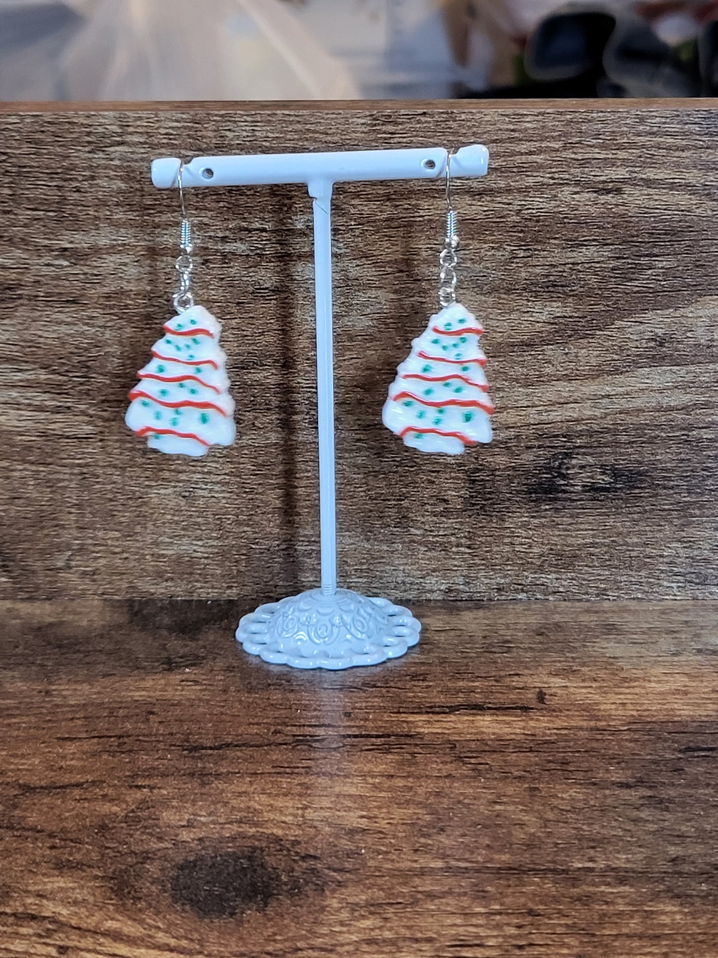 Christmas Tree Cake earrings