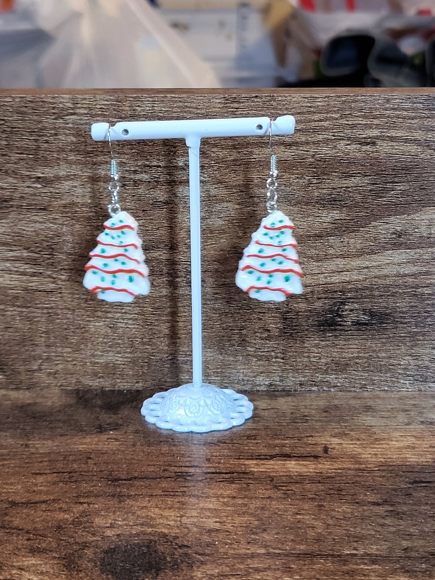 Christmas Tree Cake earrings