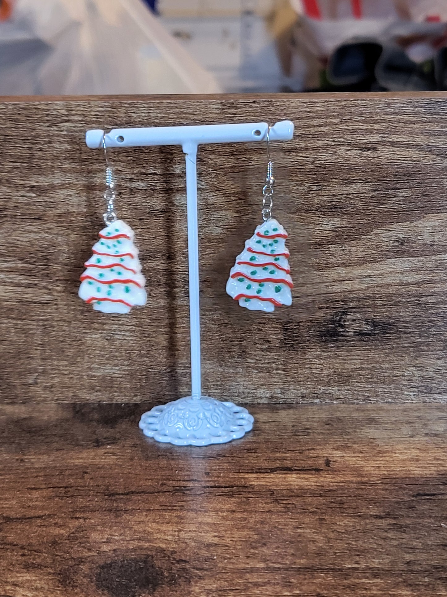 Christmas Tree Cake earrings