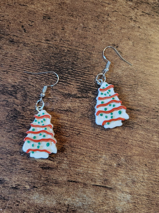 Christmas Tree Cake earrings