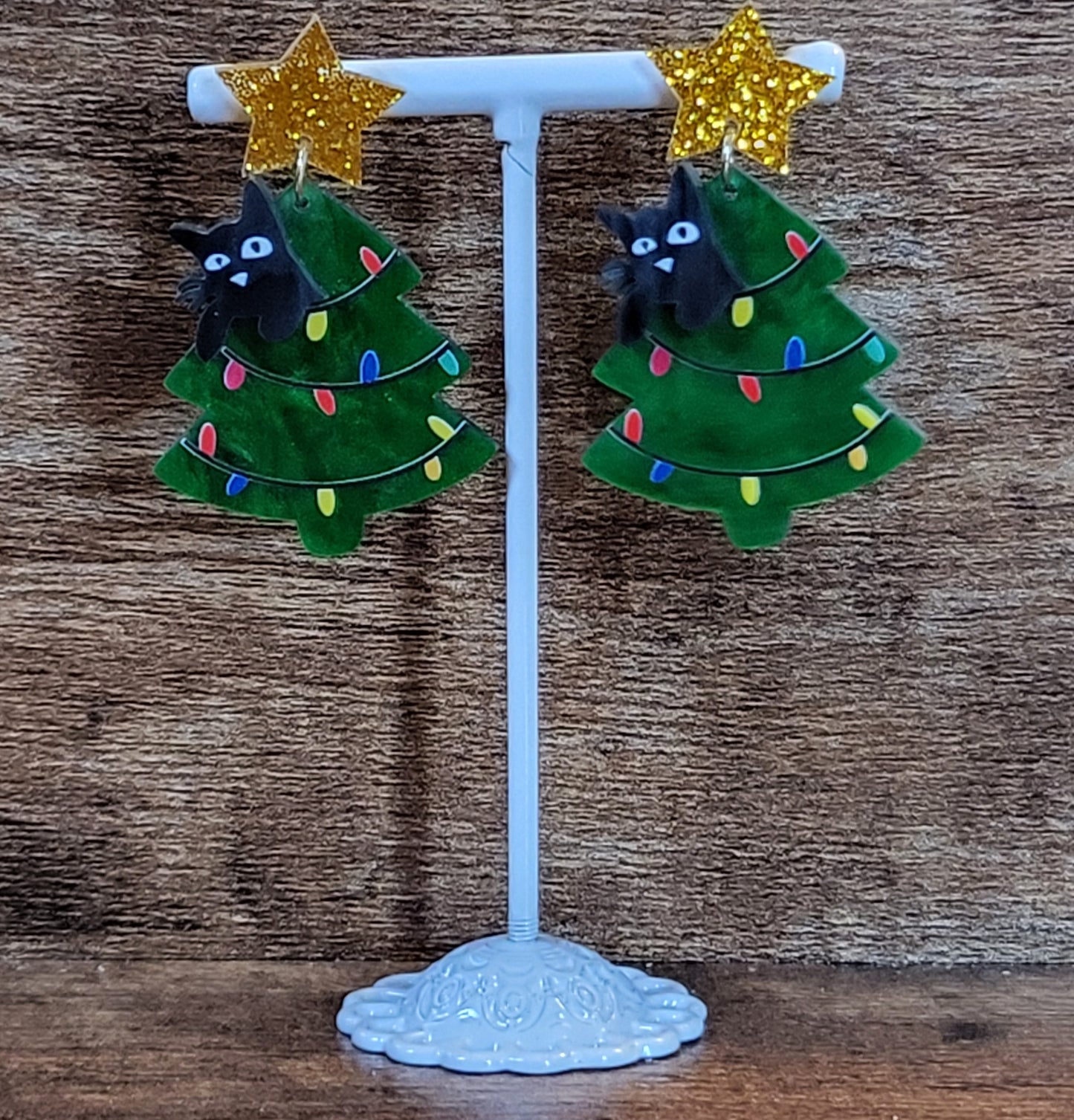 Problematic Christmas earrings