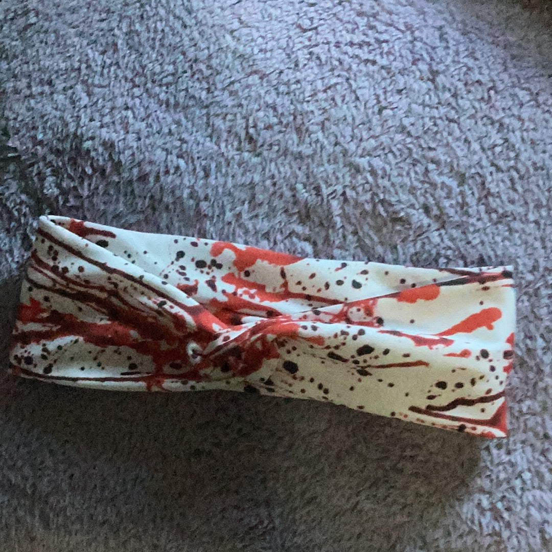 Blood Splatter Twist Headband