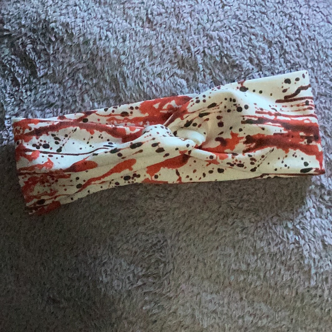 Blood Splatter Twist Headband