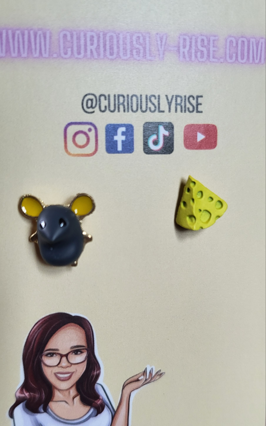 Mouse and Cheese Earrings