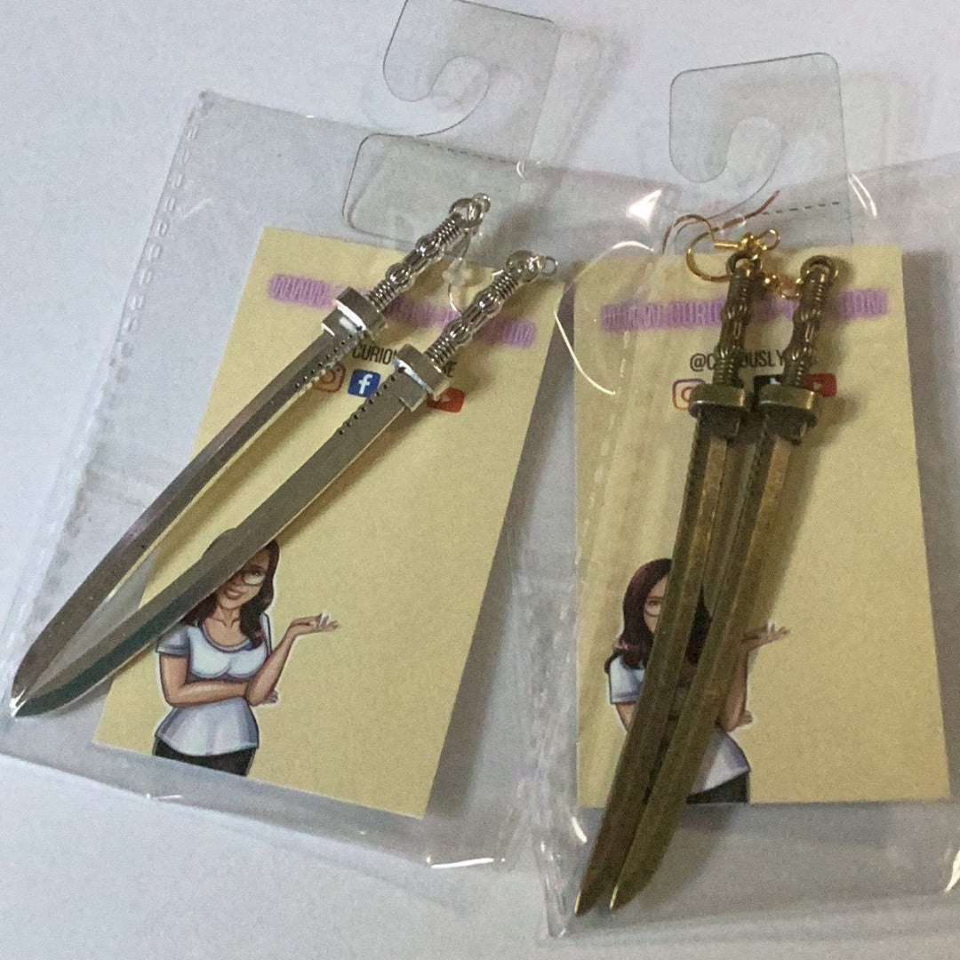 Sword Earrings