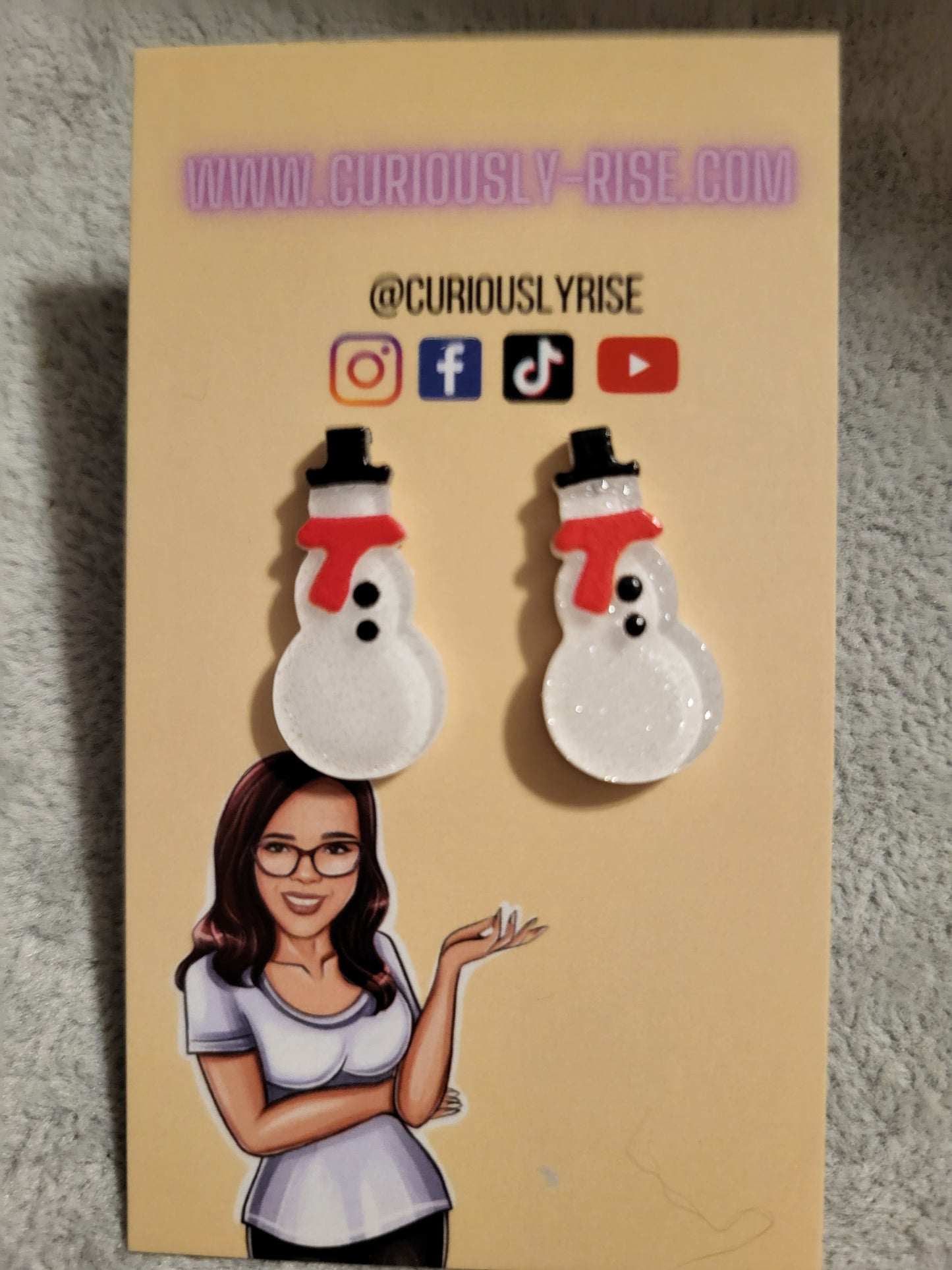 Snowman stud Earrings