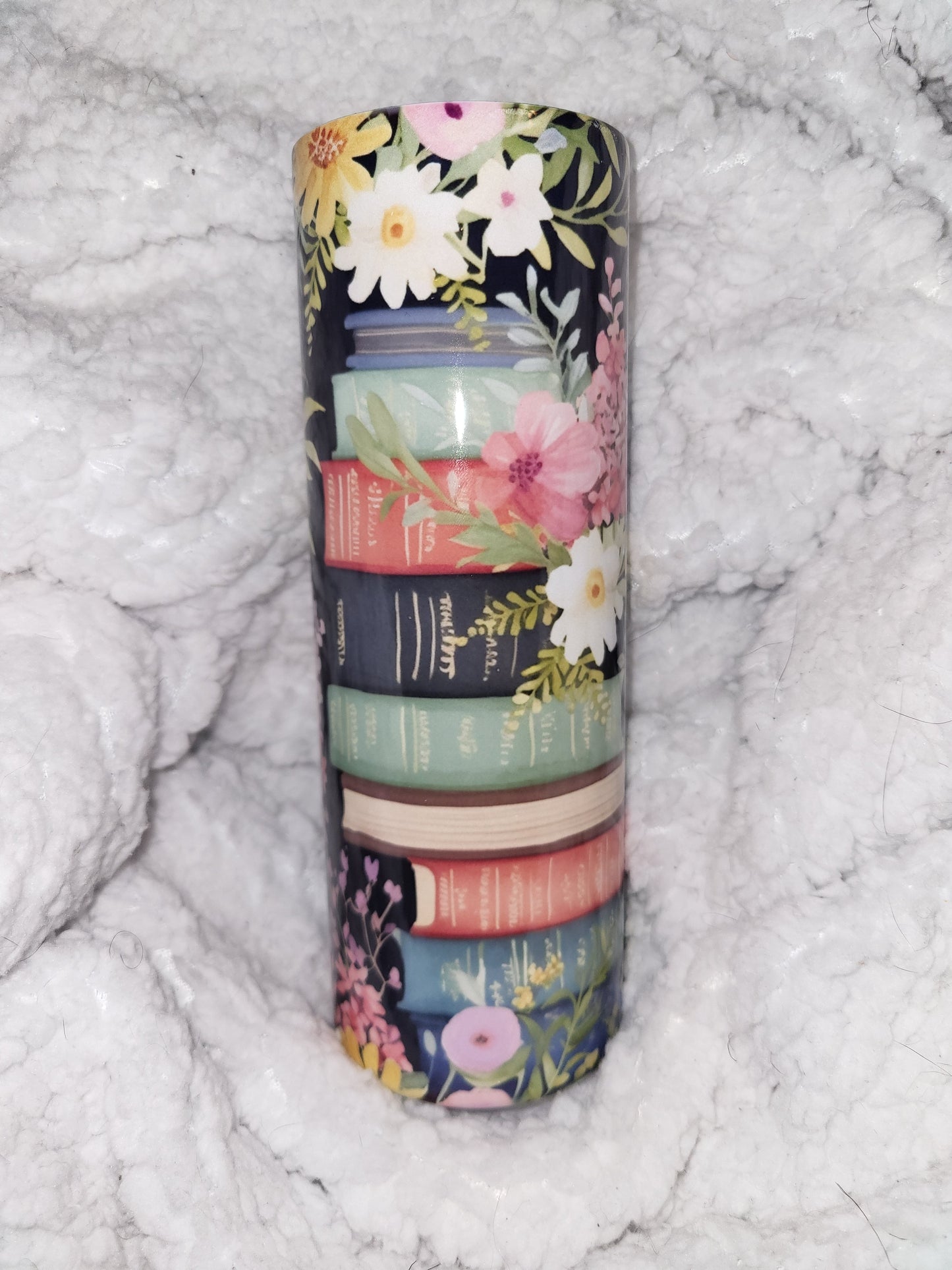 Floral Books Sublimation Tumbler