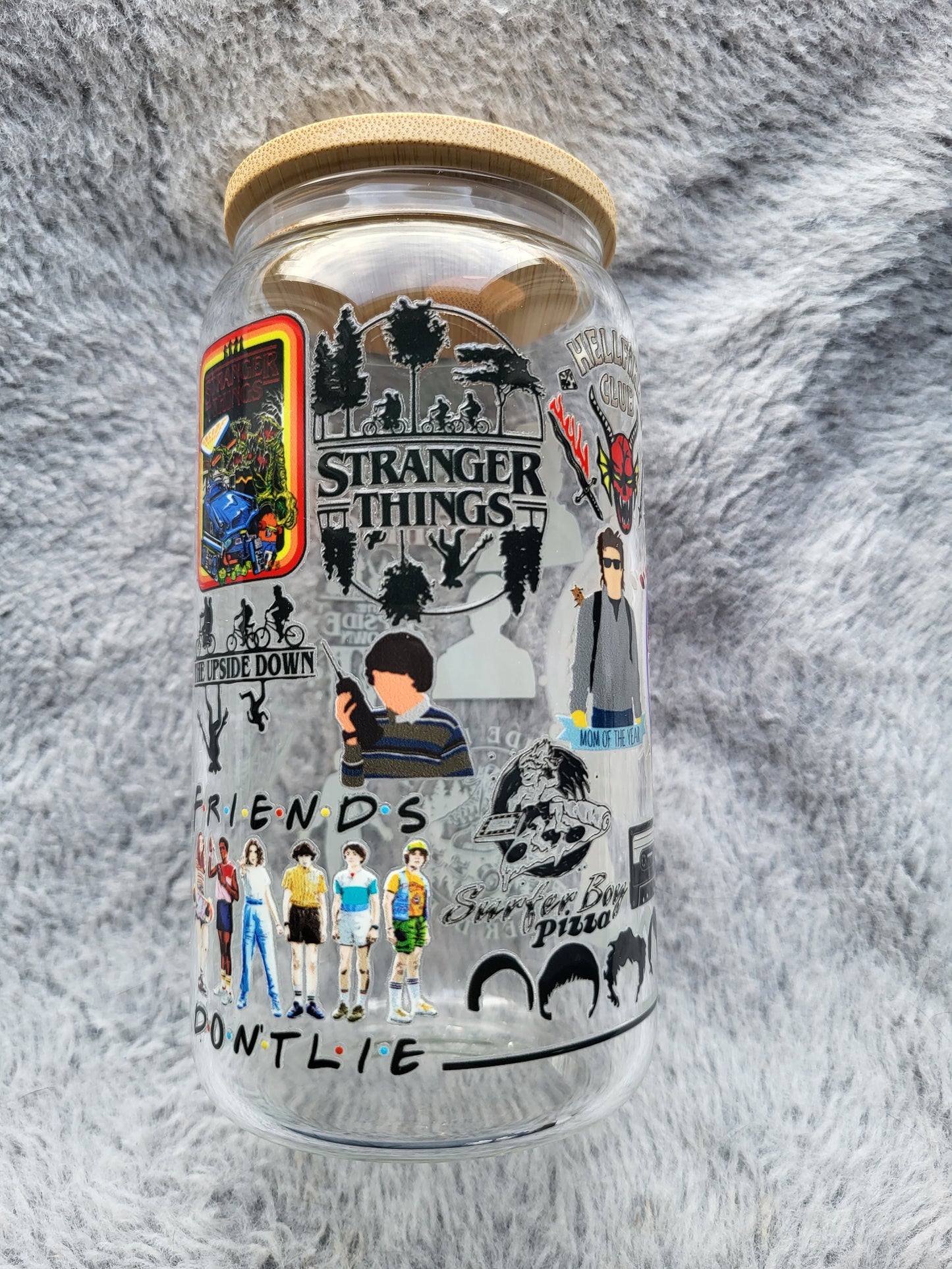 Stranger Things clear Glass Can