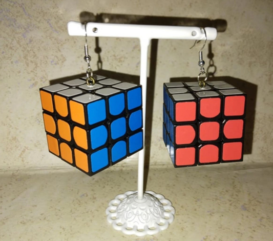 Rubix Cube Earring || Hook