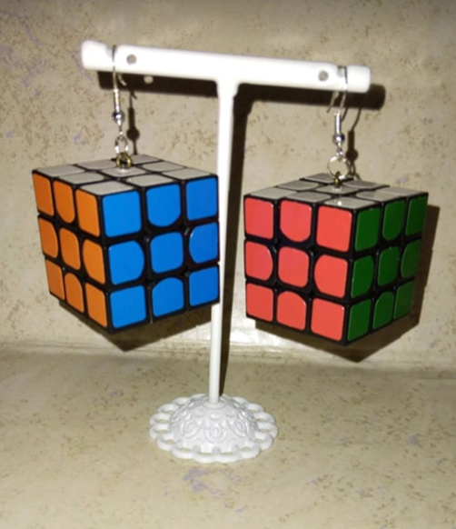 Rubix Cube Earring || Hook