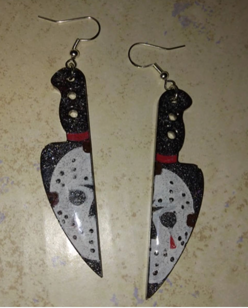 Jason Horror Movie Earrings