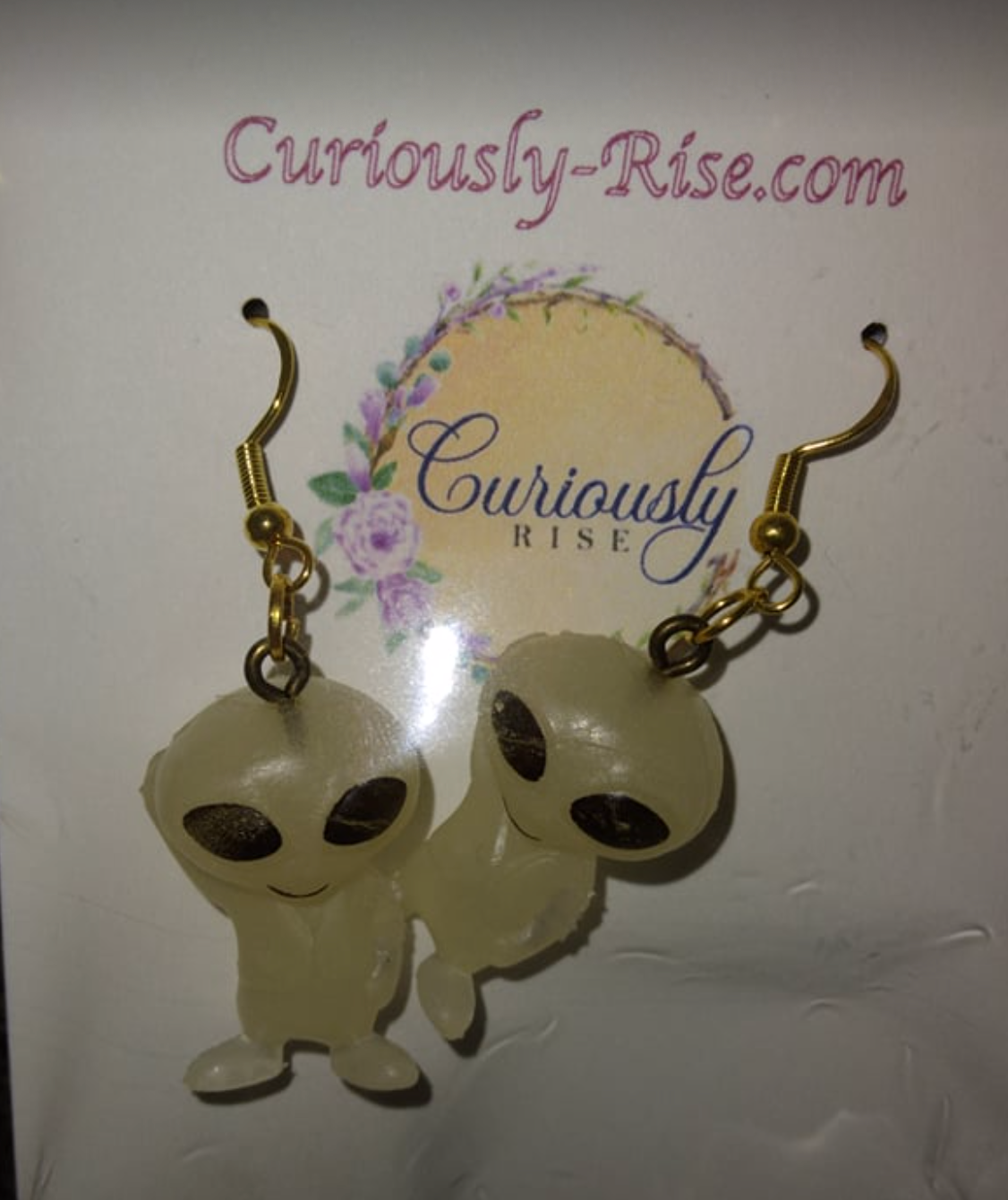 Glow in the Dark Alien Earrings