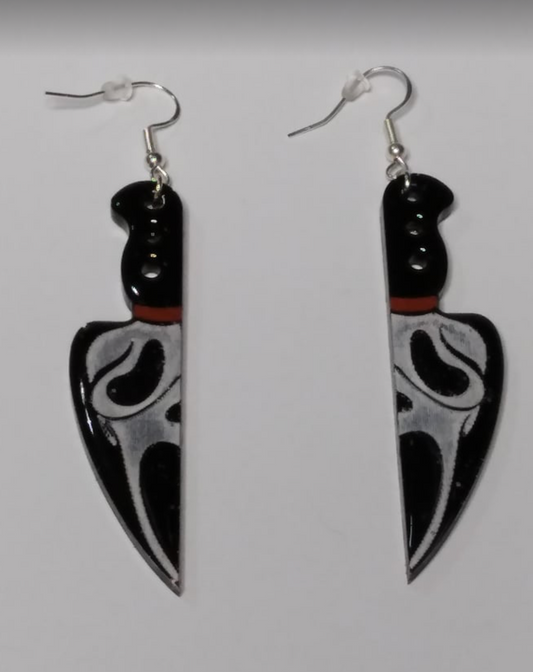 Ghost Face Horror Movie Earrings