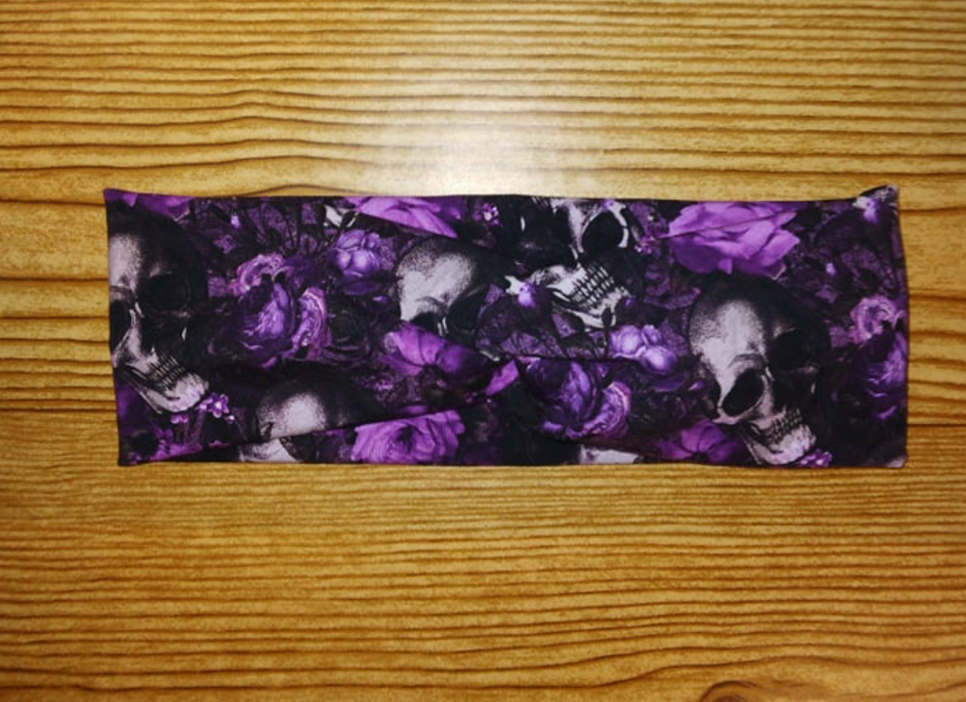 Skulls and Flowers Twist Headband