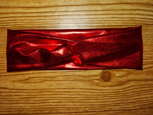 Red Metallic Twist Headband