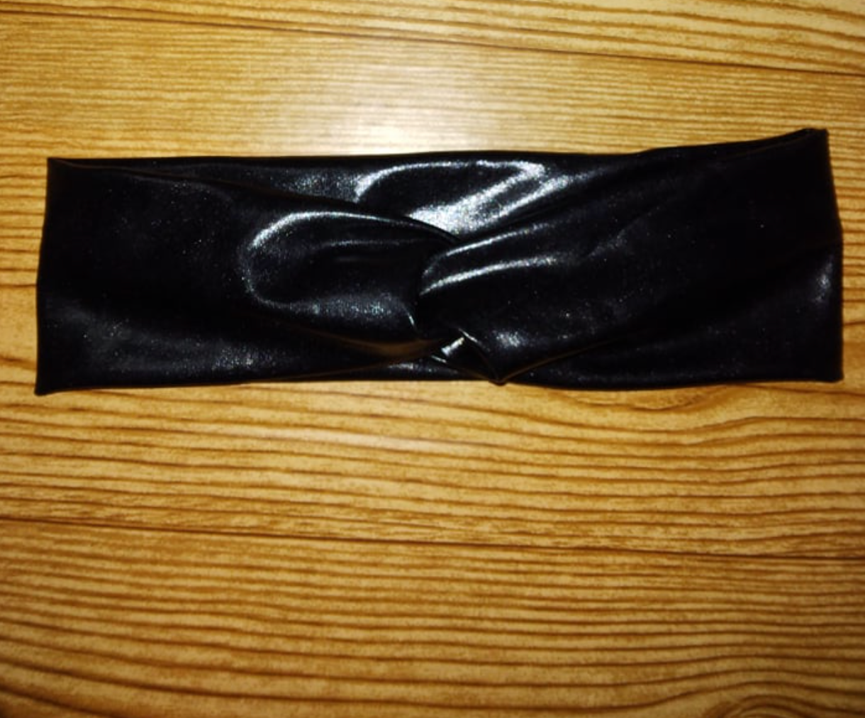 Black Metallic Twist Headband