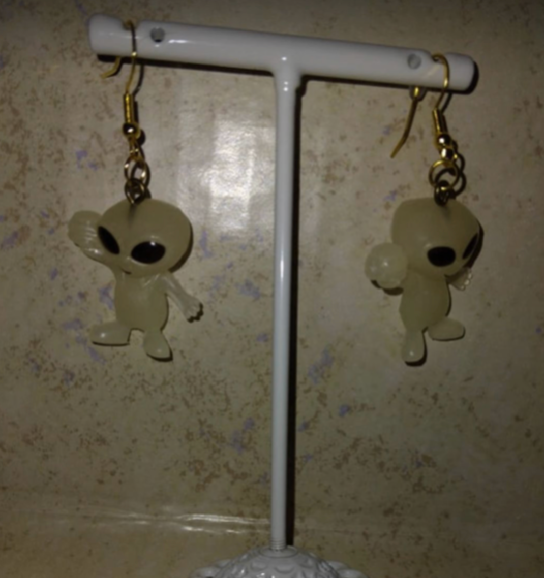 Glow in the Dark Alien Earrings