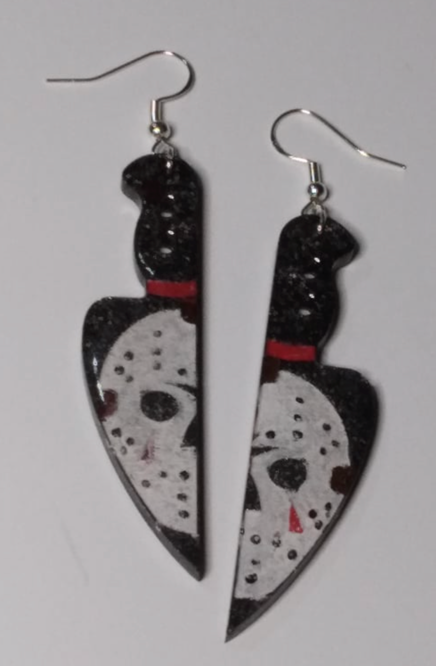 Jason Horror Movie Earrings