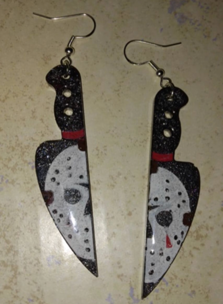 Jason Horror Movie Earrings