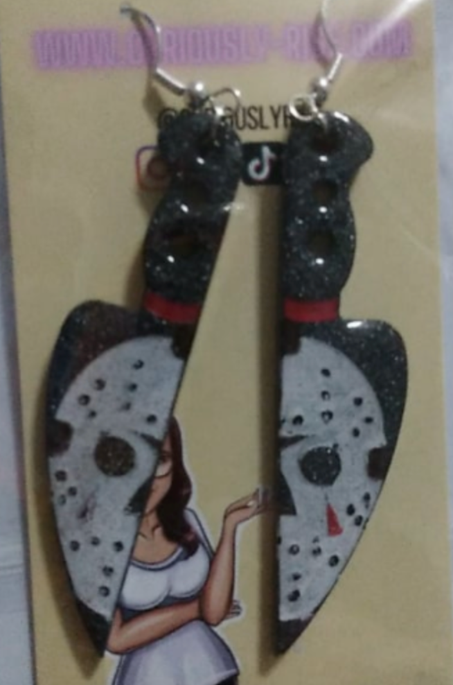 Jason Horror Movie Earrings