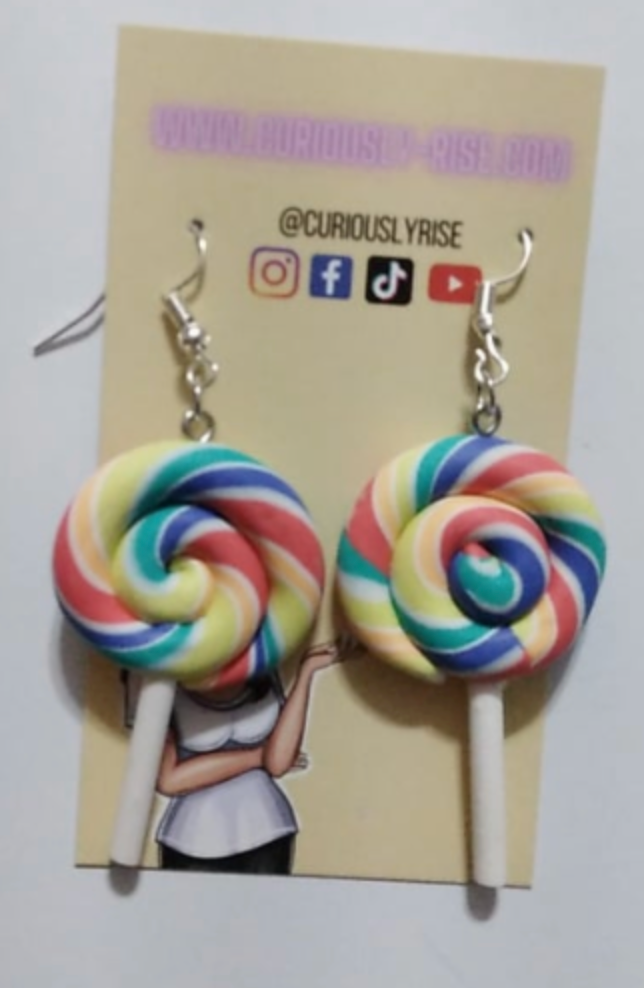 Lollipop Swirl Earring