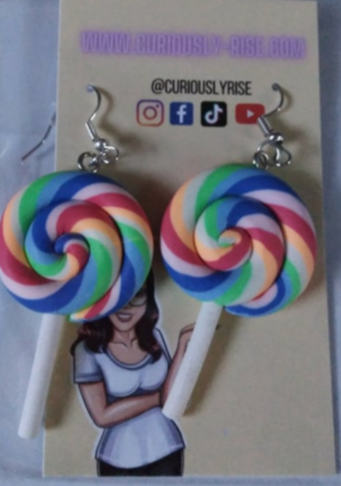 Lollipop Swirl Earring