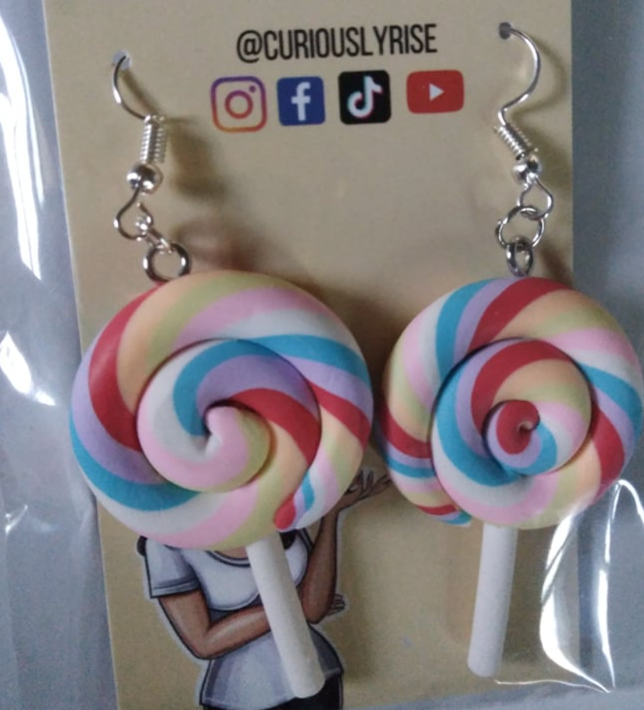 Lollipop Swirl Earring