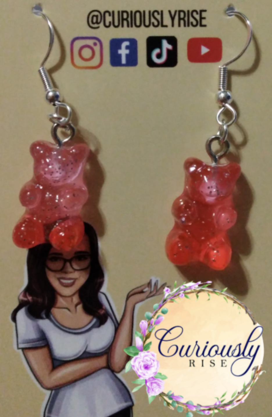 Fancy Gummy Bear Earrings