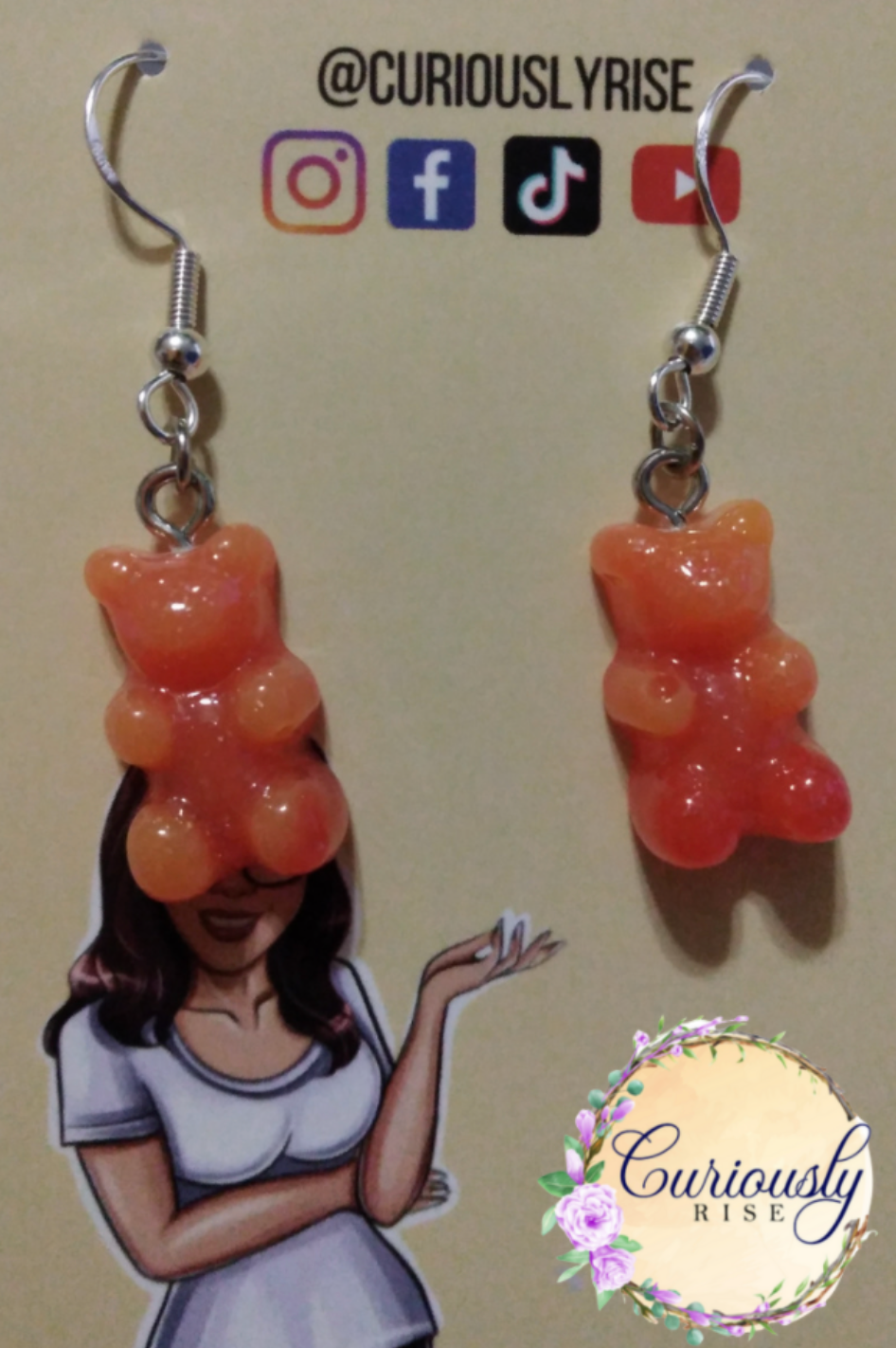 Fancy Gummy Bear Earrings