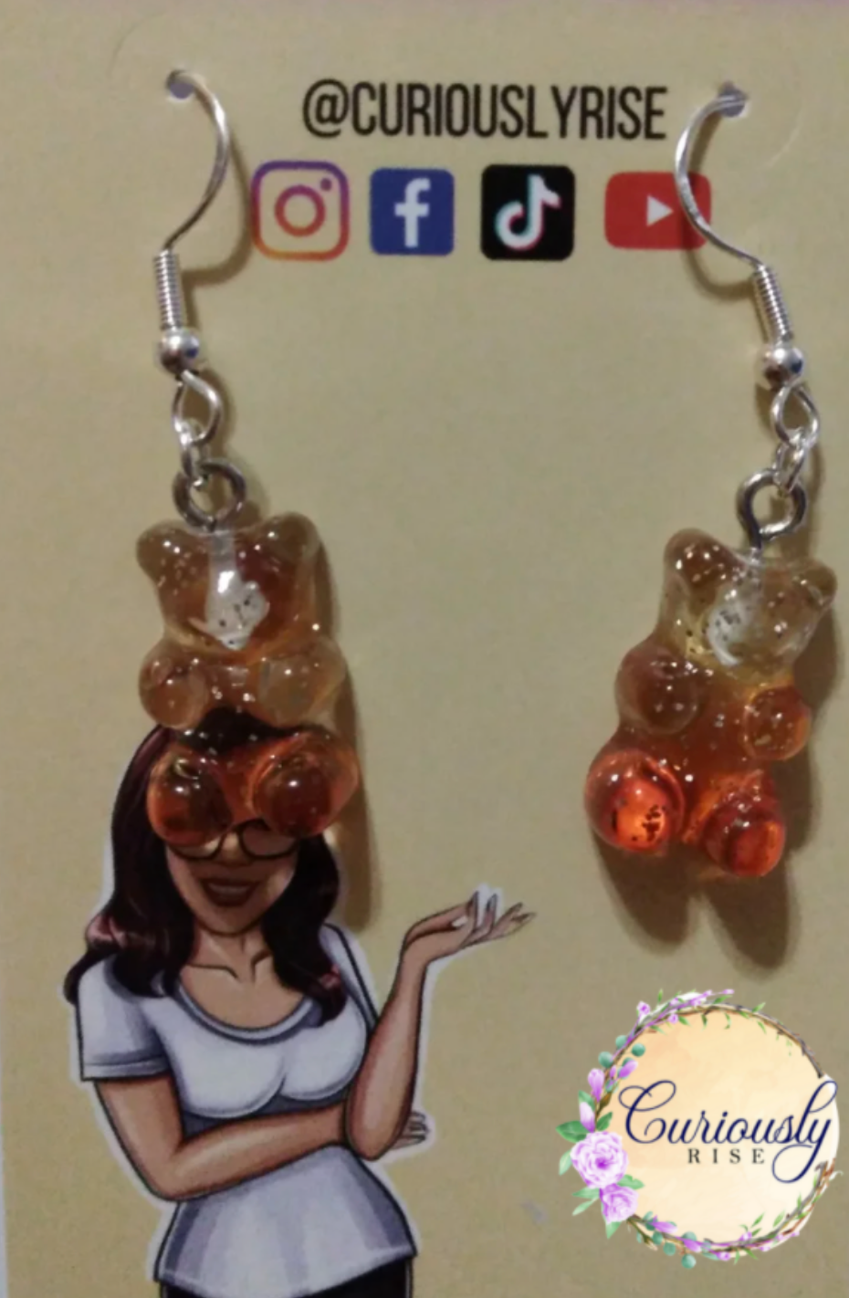 Fancy Gummy Bear Earrings